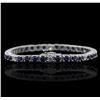 Image 2 : 14KT White Gold 7.04ctw Sapphire and Diamond Bracelet