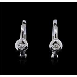 14KT White Gold 0.04ctw Diamond Earrings