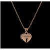 Image 2 : 14KT Rose Gold Heart Shape Locket Pendant With Chain