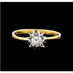 18KT Two-Tone Gold 0.20ct Diamond Solitaire Ring