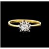 Image 1 : 18KT Two-Tone Gold 0.20ct Diamond Solitaire Ring