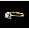 Image 2 : 18KT Two-Tone Gold 0.20ct Diamond Solitaire Ring