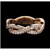 Image 1 : 14KT Rose Gold 0.39ctw Diamond Ring