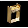 Image 2 : 14KT Yellow Gold 10.04ct Citrine and Diamond Ring