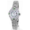 Image 1 : Ladies Rolex Stainless Steel Diamond and Emerald DateJust Wristwatch