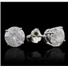 Image 2 : 14KT White Gold 3.05ctw Diamond Stud Earrings