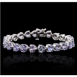 14KT White Gold 30.68ctw Tanzanite Bracelet