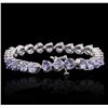 Image 2 : 14KT White Gold 30.68ctw Tanzanite Bracelet