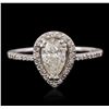 Image 1 : 14KT White Gold 0.96ctw Diamond Ring