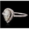 Image 2 : 14KT White Gold 0.96ctw Diamond Ring