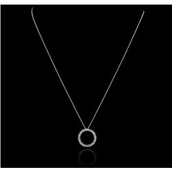 10KT White Gold 0.35ctw Diamond Pendant With Chain