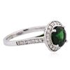 Image 2 : 14KT White Gold 1.83ct Green Tourmaline and Diamond Ring