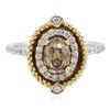 Image 1 : 14KT Two-Tone Gold 1.07ctw Diamond Ring