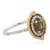 Image 2 : 14KT Two-Tone Gold 1.07ctw Diamond Ring