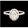 Image 1 : 14KT White Gold 1.42ctw Diamond Ring