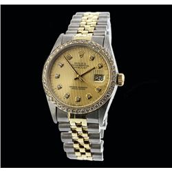 Gents Rolex Two-Tone 1.04ctw Diamond DateJust Wristwatch