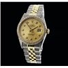 Image 1 : Gents Rolex Two-Tone 1.04ctw Diamond DateJust Wristwatch