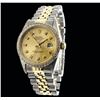 Image 2 : Gents Rolex Two-Tone 1.04ctw Diamond DateJust Wristwatch