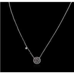 14KT White Gold 0.55ctw Black Diamond Necklace