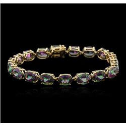 14KT Yellow Gold 29.07ctw Topaz Bracelet