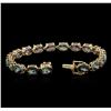 Image 3 : 14KT Yellow Gold 29.07ctw Topaz Bracelet