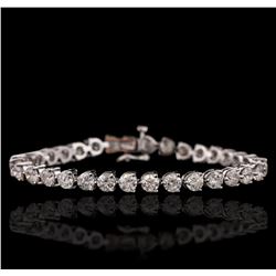 14KT White Gold 11.40ctw Diamond Tennis Bracelet