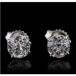 14KT White Gold 1.96ctw Diamond Earrings