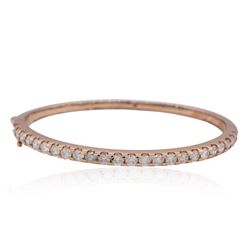 14KT Rose Gold 2.88ctw Diamond Bangle Bracelet