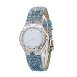 Ladies Stainless Steel Diamond Movado Wristwatch