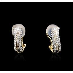 10KT Yellow Gold 0.50ctw Diamond Earrings