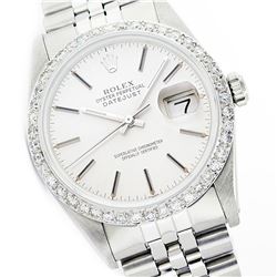 Gents Rolex Stainless Steel 1.00ctw Diamond DateJust Wristwatch