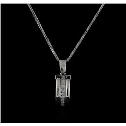 14KT White Gold 0.77ctw Diamond Pendant With Chain