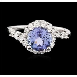 14KT White Gold 1.91ct Tanzanite and Diamond Ring