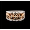 Image 1 : 14KT Two-Tone Gold 0.50ctw Diamond Ring