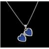 Image 2 : 14KT White Gold Heart Shape Locket Pendant With Chain