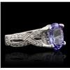 Image 2 : 14KT White Gold 1.93ct Tanzanite and Diamond Ring