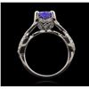 Image 3 : 14KT White Gold 1.93ct Tanzanite and Diamond Ring