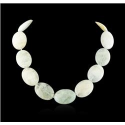 630.00ctw Aquamarine Bead Necklace