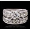 Image 1 : Platinum 3.93ctw Diamond Wedding Set