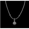 Image 2 : 14KT White Gold 0.90ctw Diamond Necklace