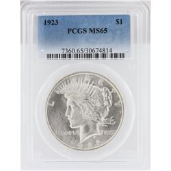 1923  MS65 Peace Silver Dollar