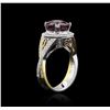 Image 3 : 18KT Two-Tone Gold 4.65ct Ruby and Diamond Ring