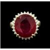 Image 1 : 14KT Yellow Gold 8.06ct Ruby and Diamond Ring