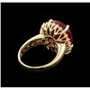 Image 3 : 14KT Yellow Gold 8.06ct Ruby and Diamond Ring