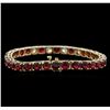 Image 2 : 14KT Yellow Gold 19.00ctw Ruby and Diamond Bracelet