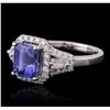 Image 2 : 14KT White Gold 2.11ct Tanzanite and Diamond Ring