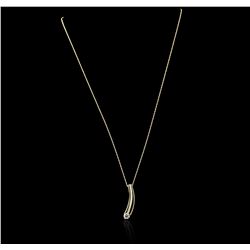 14KT Yellow Gold 0.30ct Diamond Pendant With Chain