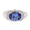Image 1 : 14KT White Gold 2.84ct Tanzanite and Diamond Ring