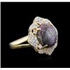 Image 2 : PLATED SILVER 11.90ct Ruby and White Sapphire Ring