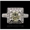 Image 1 : 14KT White Gold 2.82ct Diamond Ring